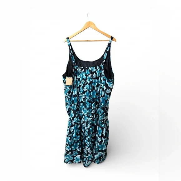 BloomChic Tropical Flower Print Pockets One-Piece Swimsuit. Size 30 - Picture 7 of 15